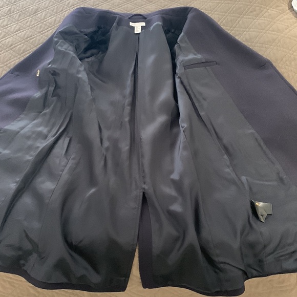 H & M Navy Wool Coat size 8 - Picture 13 of 17